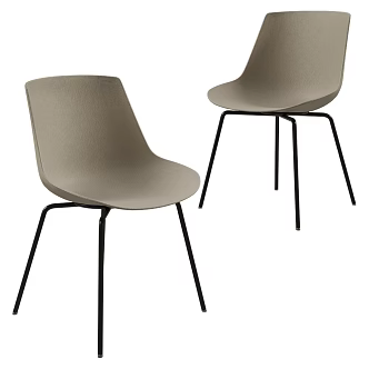 MDF Italia Modern Italian Minimalist Chair Dining Chair Plastic Chair acrylic chair 3d model