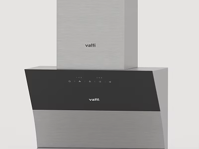 Vatti Modern Stainless Steel Range Hood With Black Panel Design 3d model