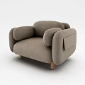 Nordic Single Sofa 3d model