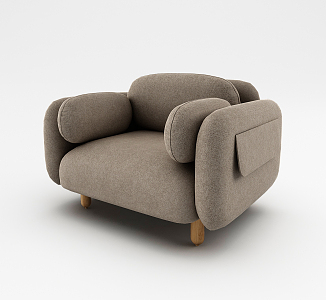 Nordic Single Sofa 3d model