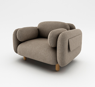 Nordic Single Sofa 3d model