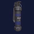 Flash Grenade Tactical Military Weapon With Black And Blue Striped Design