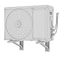 Climate Brand Air Conditioner Outdoor Unit With Fan Copper Pipes And Bracket Mounted