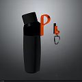 Sleek Black Water Bottle With Secure Lid And Portable Design For Daily Use