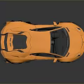 Yellow Sports Car With Streamlined Body Rear Spoiler And Alloy Wheels