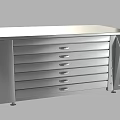 Stainless Steel Industrial Equipment Cabinet with Multiple Drawers and Control Panel for Workshop Use