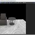 Modern Leather Leisure Chairs With Accent Table And Patterned Rug In Living Space