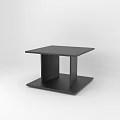 Modern Black Coffee Table With Minimalist Design And Sturdy Two Tier Structure