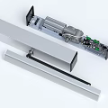 Public Facility Door Closer With Metal Casing Motor Components And Installation Parts