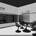 HF cp Showroom Interior With Display Racks And Mannequins For Product