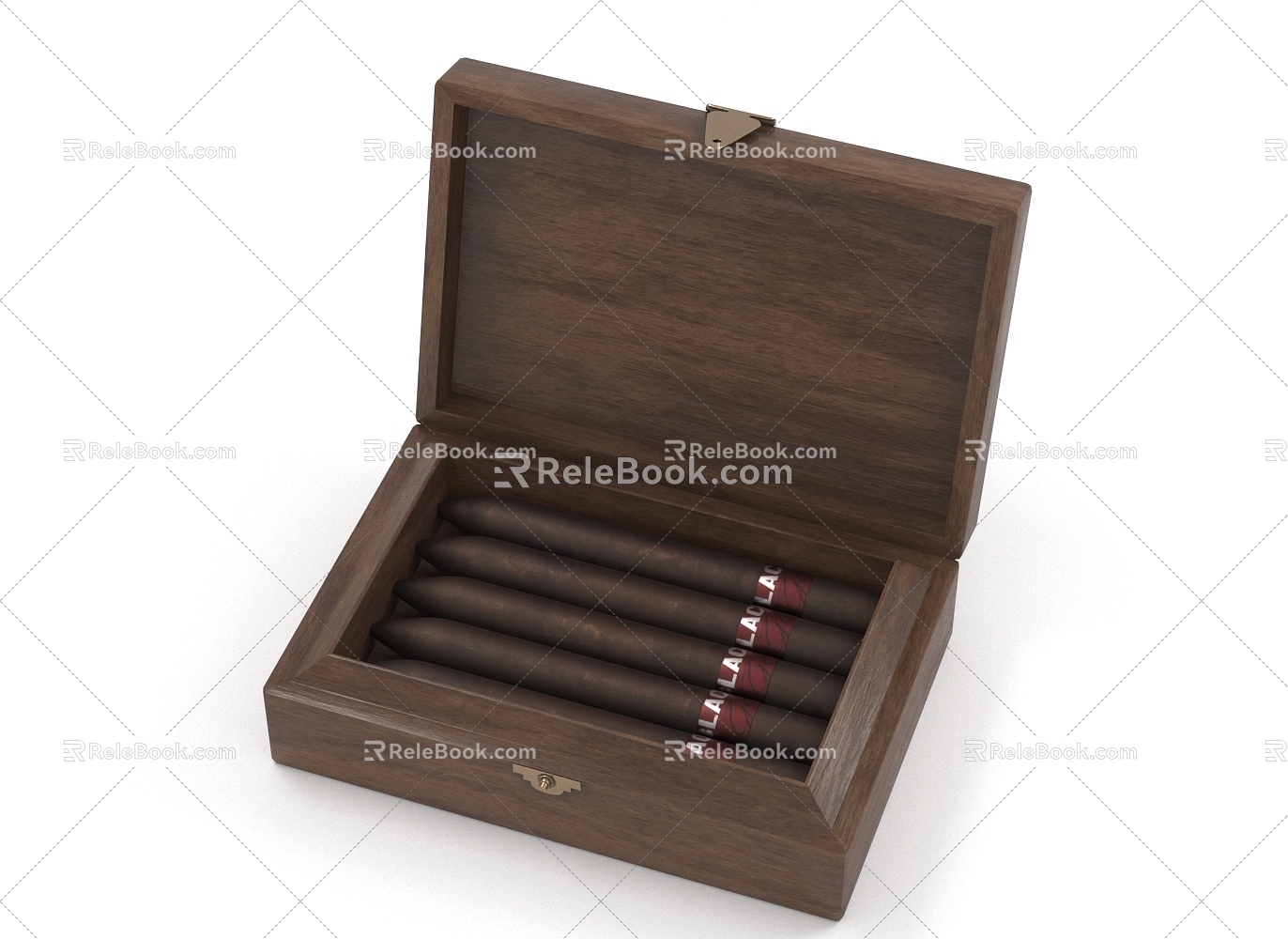 Cigar cigar box wooden box 3d model