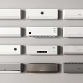 Various Wall Mounted Air Conditioner Fans In White And Gray Modern Designs