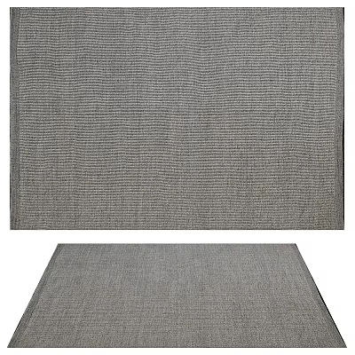 Gray Square Carpet With Soft Textured Pattern For Modern Living Room Decor 3d model