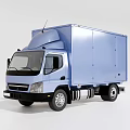 Blue Commercial Cargo Truck With Box Body For Delivery And Transport