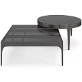 Modern Coffee Tables With Glass Top And Metal Frame In Black And Brown Minimalist Design