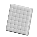 Soft Supportive White Mattress With Quilted Pattern And Stitched Edges