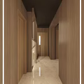 Modern Interior With Wooden Staircase Light Flooring And Wooden Walls Minimalist Design