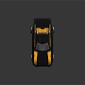 Black and Yellow Sports Car With Sleek Design Rear Spoiler and Modern Aerodynamic Styling