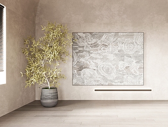 wind decorative painting 3d model