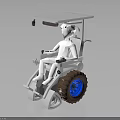 Solar Powered Utility Vehicle With Roof Panel Driver Seat And Large Tires