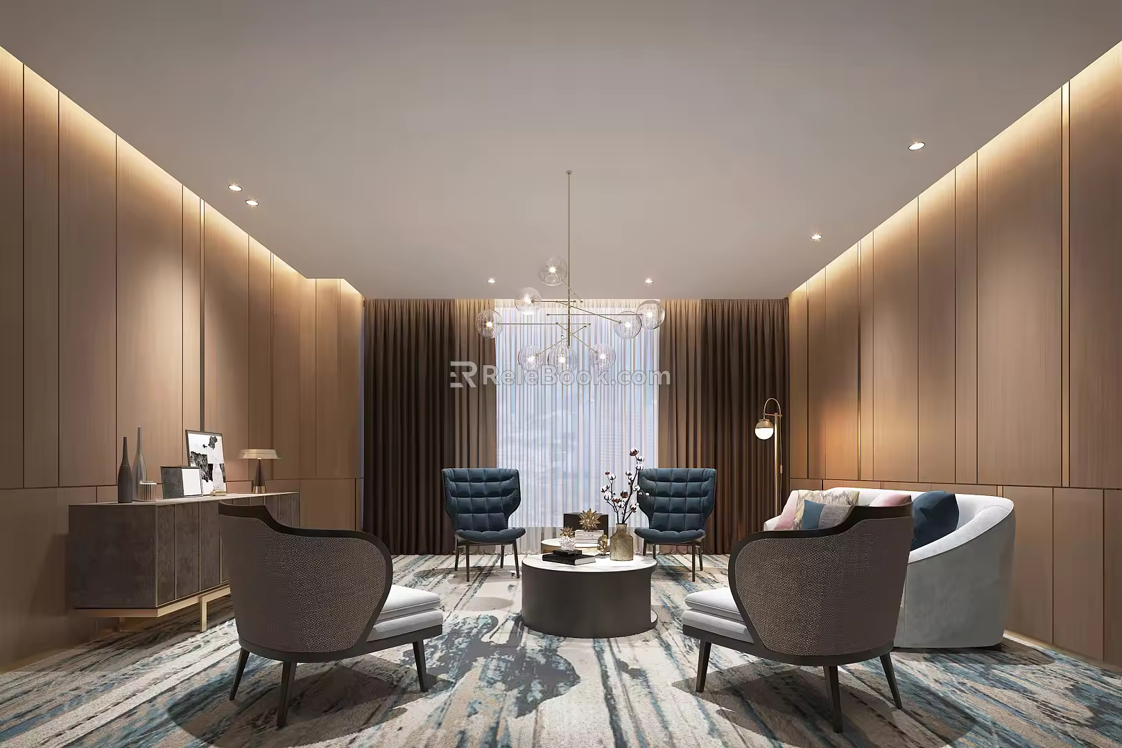 Modern Reception Room 3d model