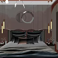 Home Decor Store Featuring Pink Walls Cloud Chandelier Light Blue Sofa And Checkered Floor