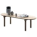 Nordic Solid Wood Coffee Table 3d model