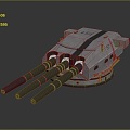 turret turntable sci-fi tower defense game tower defense 3d model