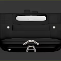 Black Suitcase with Telescopic Handle Rolling Wheels and Zipper Pocket for Travel