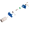 Mechanical Components Set Including Motor Blue Bracket Screws And Green Parts