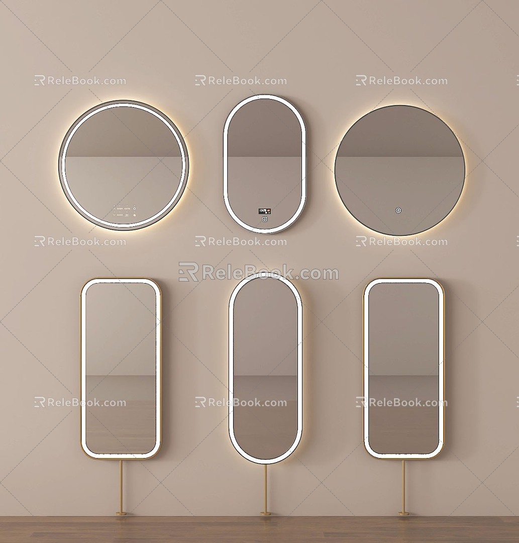 Modern Mirror Bathroom Mirror Cosmetic Mirror Decorative Mirror Full-length Mirror Bathroom Mirror 3d model