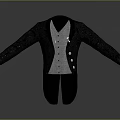 Grey Long Sleeve Coat Paired With Light Colored Vest For Daily Wear