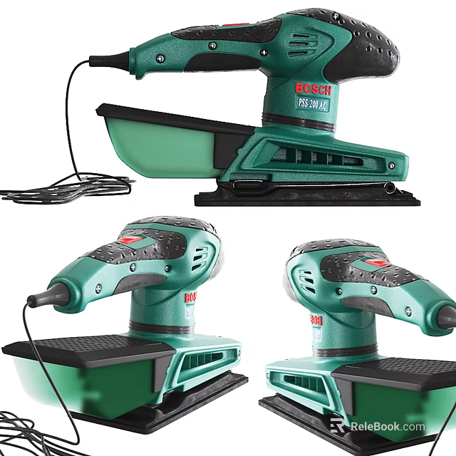 Green Electric Sanders Hardware Tools Various Models For Sanding And Polishing Work 3d model 