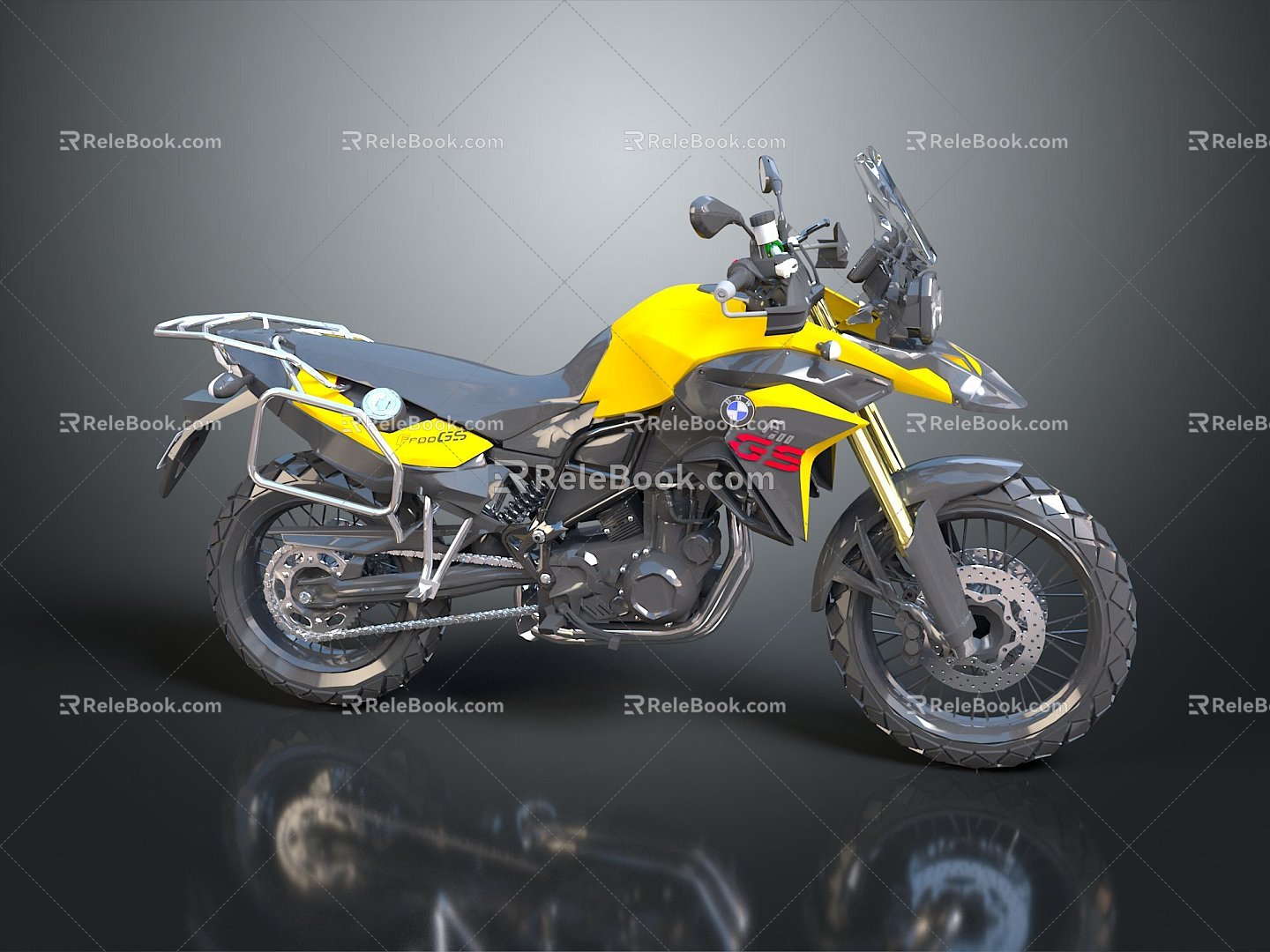 Modern motorcycle two-wheeled motorcycle off-road motorcycle road racing motorcycle 3d model