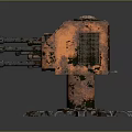 laser tower turret turntable sci-fi tower defense game tower defense sci-fi turret game turret game turret 3d model