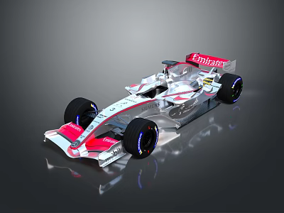 Eplusnet Formula Style Race Car With Streamlined Body And LED Wheel Lights 3d model