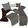 Decorative Pillows And Soft Blankets With Various Patterns For Cozy Home Decor