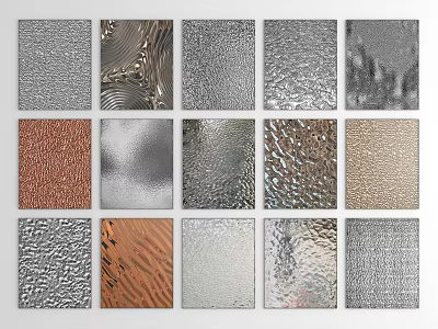 Water corrugated wall decoration stainless steel decorative panel wall decoration pendant water corrugated ceiling corrugated plate punching plate aluminum veneer 3d model