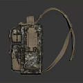 Camouflage Backpack With Adjustable Straps And Multiple Pockets For Daily Use 3d model