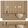 Modern Front Desk Company Reception Front Desk Reception Desk Lamp Background Wall 3d model
