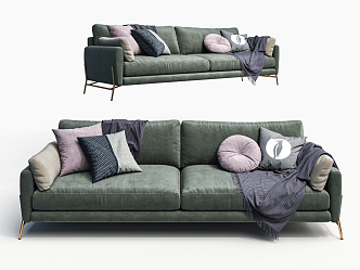 Modern double sofa 3d model