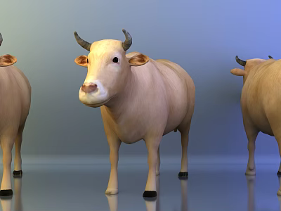 Modern cattle 3d model Modern cattle 3d model