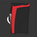 Baltra Electric Red And Black Coffee Maker With White Mug Red Pattern
