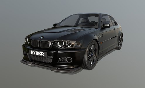 BMW E46M3 Night Knight Car 3d model