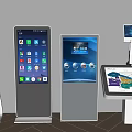Intelligent display touch ATM interactive all-in-one machine automatic ticket machine service machine 3d model