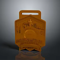 Orange Basketball Interscholastic Medal 2024 With Engraved Design And Hanging Strap