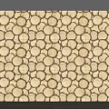 Decorative Wall Panels with Circular Wood Grain Pattern for Interior Design 3d model