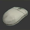 Modern White Computer Mouse With Sleek Design Smooth Surface And Reflective Finish
