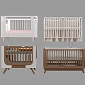 Pink White Brown Wooden Baby Cribs With Classic And Modern Styles