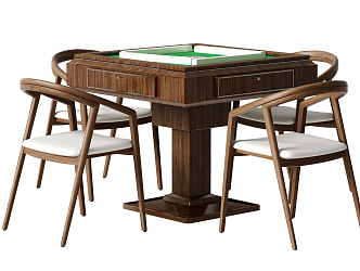 New Chinese Mahjong Table and Chair Mahjong Table 3d model